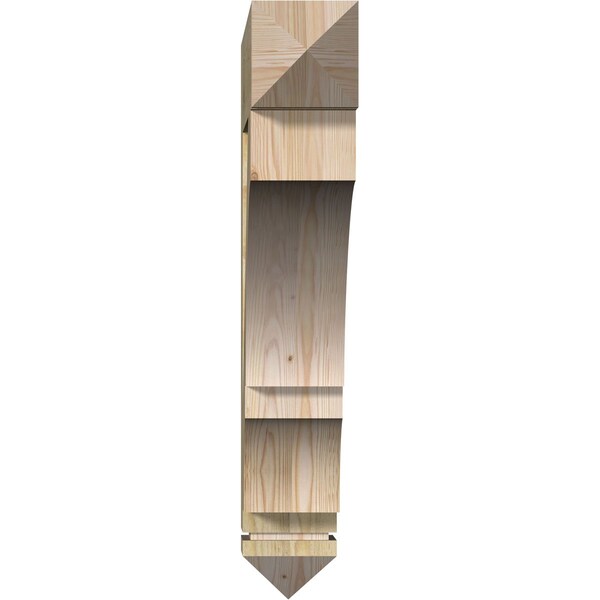 Balboa Arts & Crafts Rough Sawn Bracket, Douglas Fir, 6W X 36D X 36H